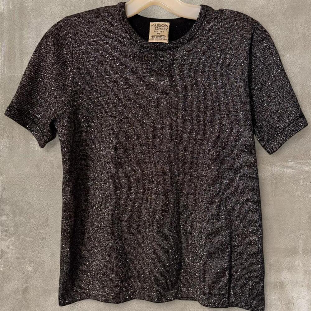 Allison Daley Petite Metallic Shimmer Top PS